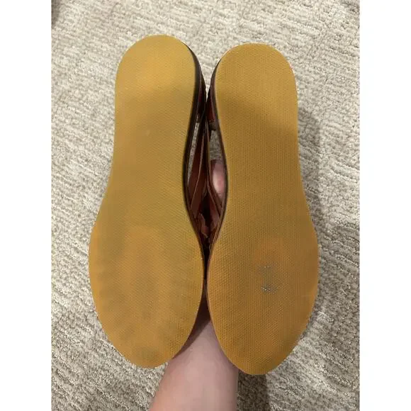 NEW NISOLO Genuine Leather Brown Huarache Sandal/ Flats Women's sz 9 rubber sole - Picture 4 of 9
